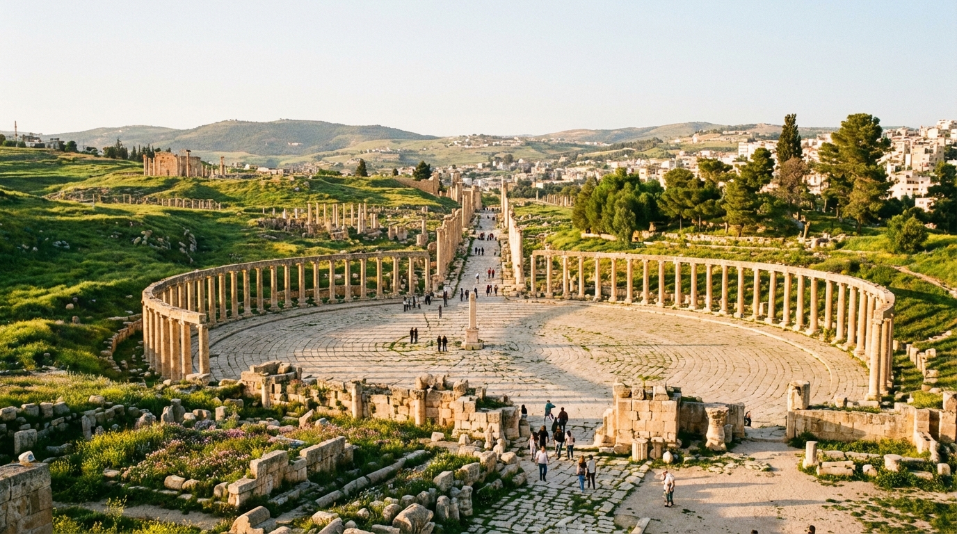 explorez jerash en jordanie, une ville remarquable où l'histoire ancienne se mêle au tourisme moderne. découvrez ses ruines romaines bien conservées et profitez d'une expérience culturelle unique.
