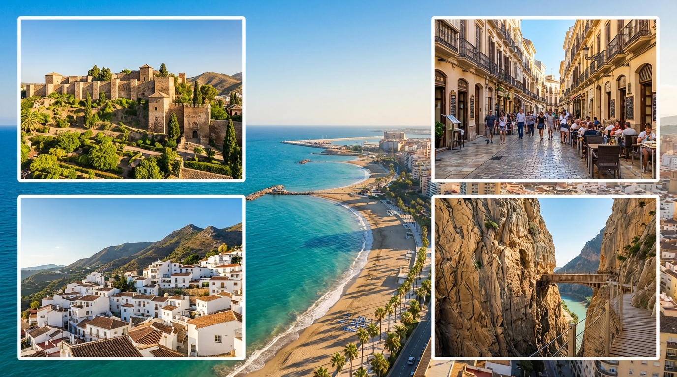 découvrez les incontournables à voir autour de malaga en 2025 : plages, villages pittoresques, sites historiques et paysages naturels pour un séjour inoubliable.