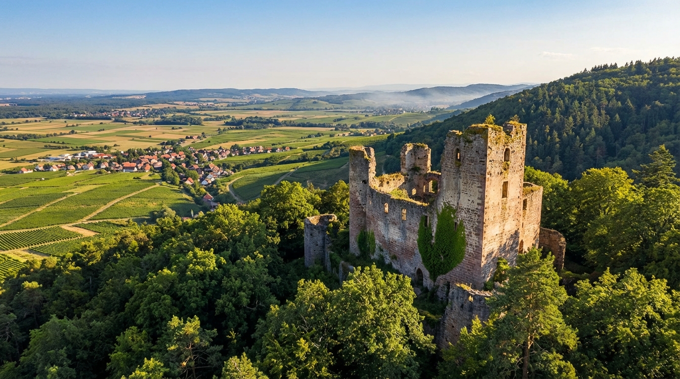 découvrez le château du girsberg, une ruine emblématique d'alsace offrant une vue imprenable et une riche histoire à explorer lors de votre visite.