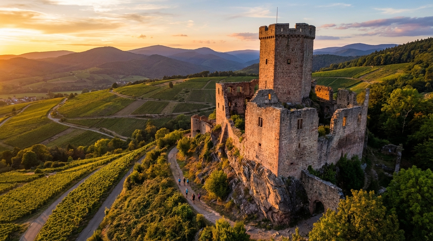 découvrez le château du girsberg, une ruine emblématique d'alsace offrant une vue imprenable et une riche histoire à explorer.