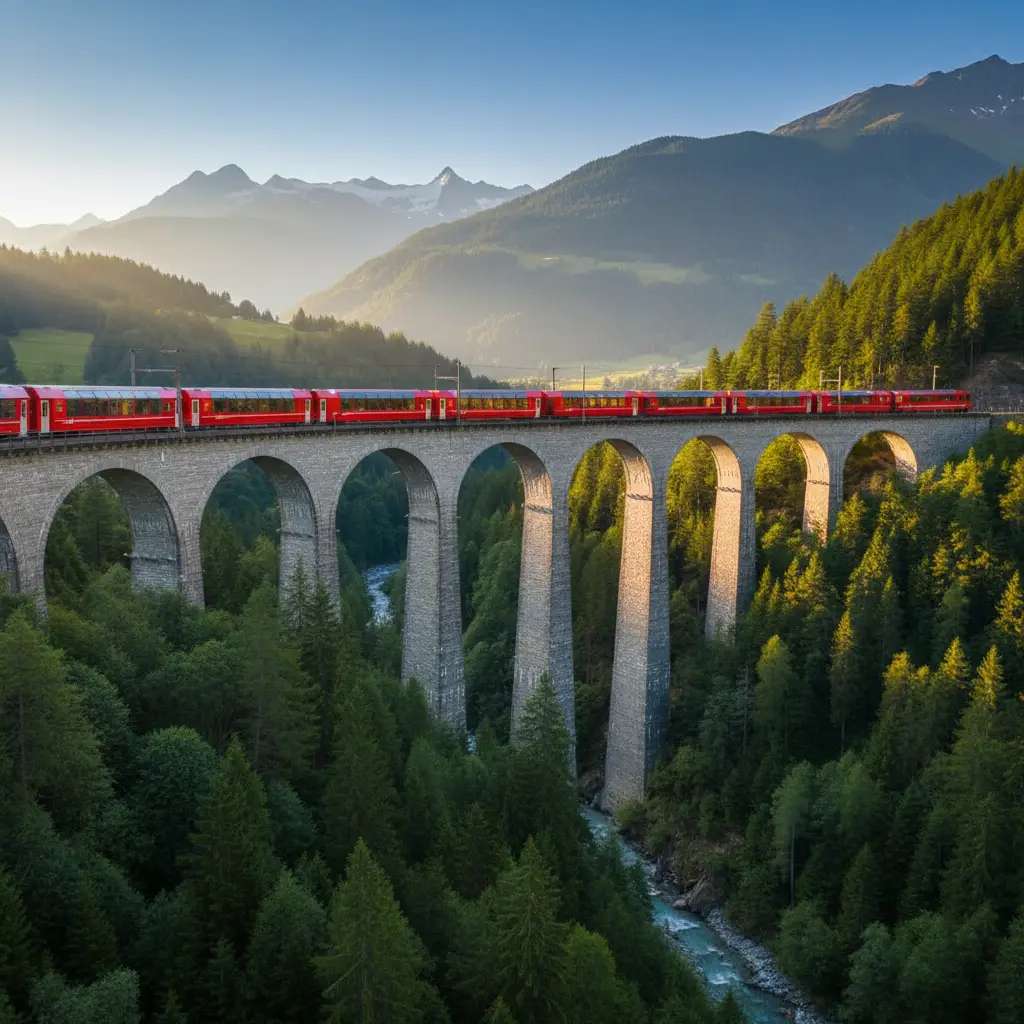 Traverser les Alpes en train : Bernina, Glacier Express, pass — Guide complet